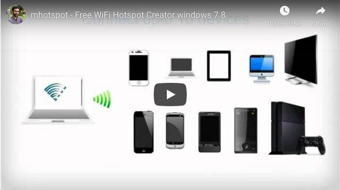 - Turn your laptop into wifi hotspot